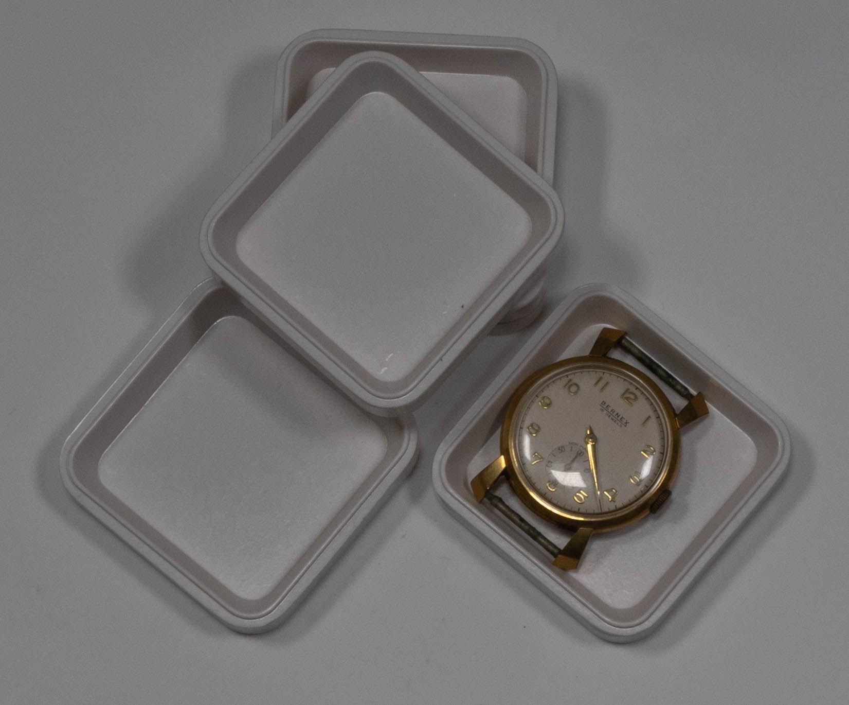 5x Watch Parts Holders Containers Watchmakers Movements Spares Repairs Trays Box